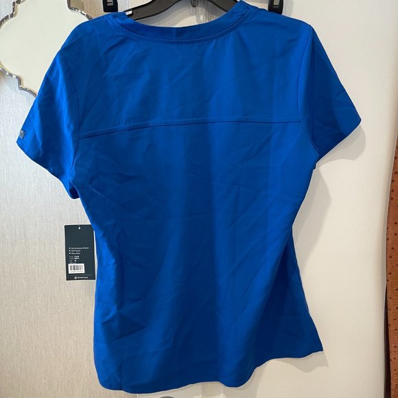 Med Couture Touch Tuck In Chest Pocket Scrub Top - Picture 4 of 4